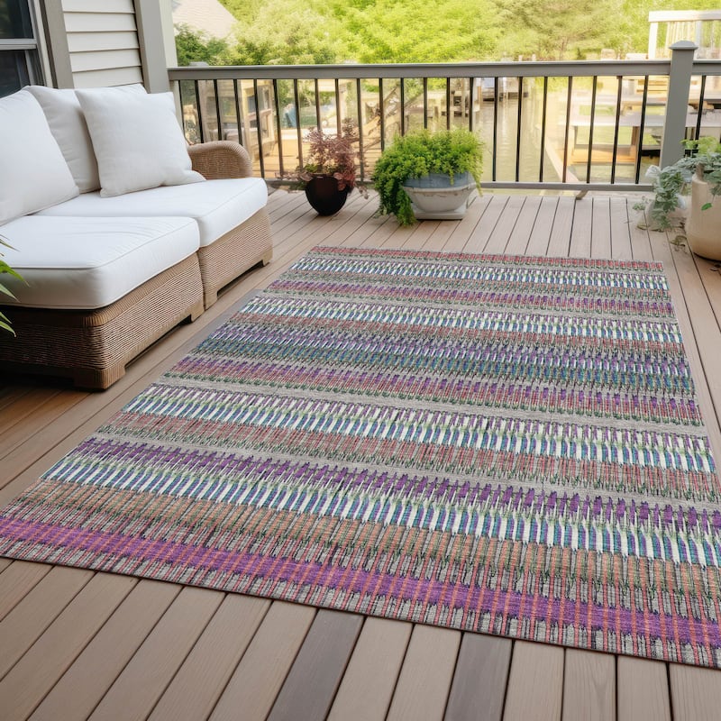Machine Washable Indoor/ Outdoor Chantille Moroccan Boho Rug