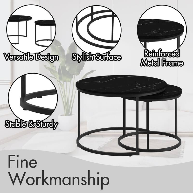 Nesting Coffee Table Set of 2