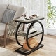 preview thumbnail 16 of 29, 3 Tiers End Table, Wood Side Table for Living Room, Slim Nightstand
