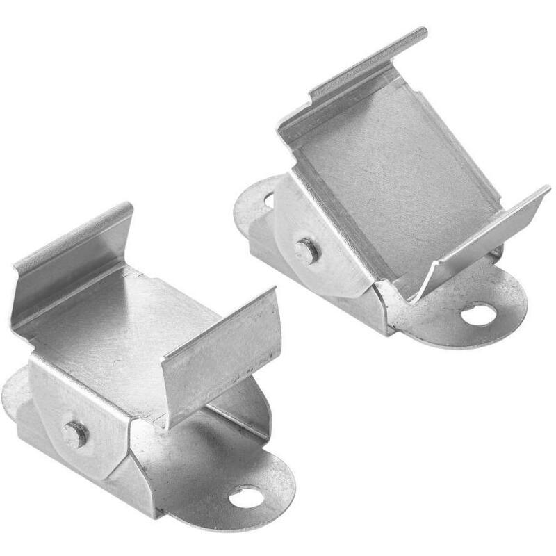 Tresco L-XSQRSWCLP-1 Infinex Square/Curved Swivel Clips, Set of 2 - Silver