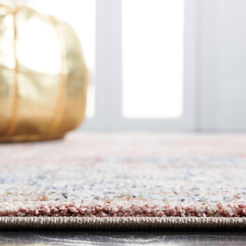 SAFAVIEH Jasmine Lizabeth Vintage Rug - 5'3" Square - Rust/Blue