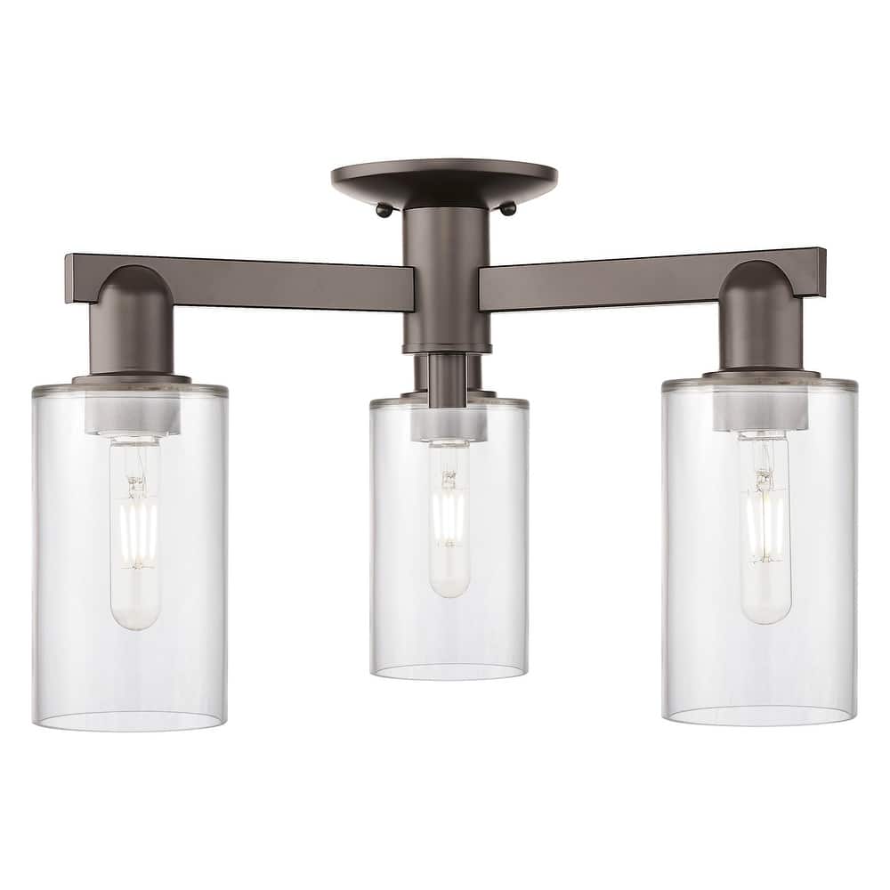 Innovations Lighting Endless Possibilities Arcadia - Clymer - 3 Light 21" Semi-Flush Mount