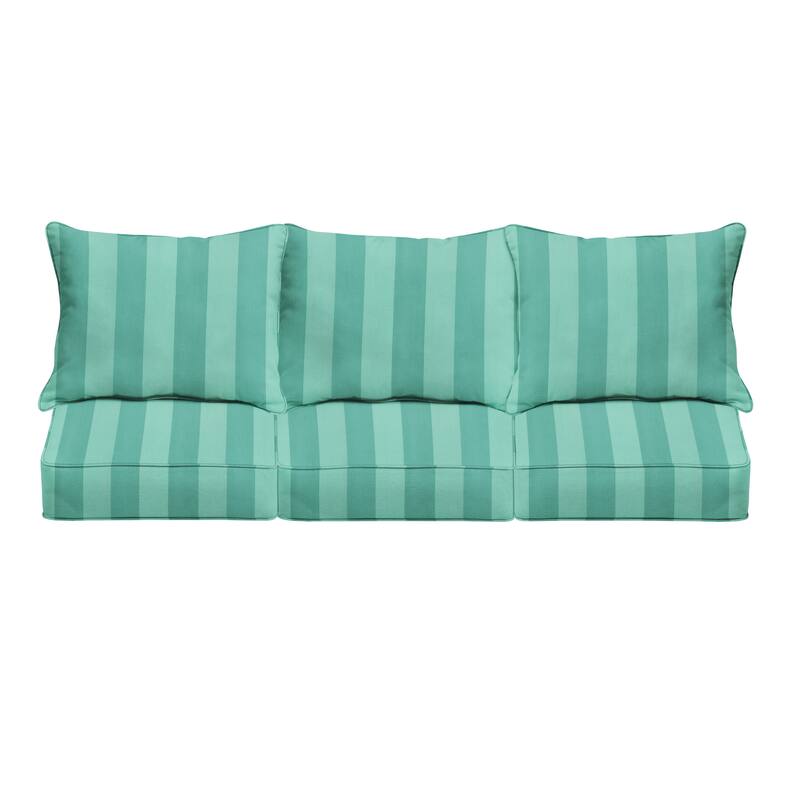Sorra Home Preview Capri Outdoor/Indoor Deep Seating Sofa Pillow and Cushion Set 22.5in x 22.5in x 5in