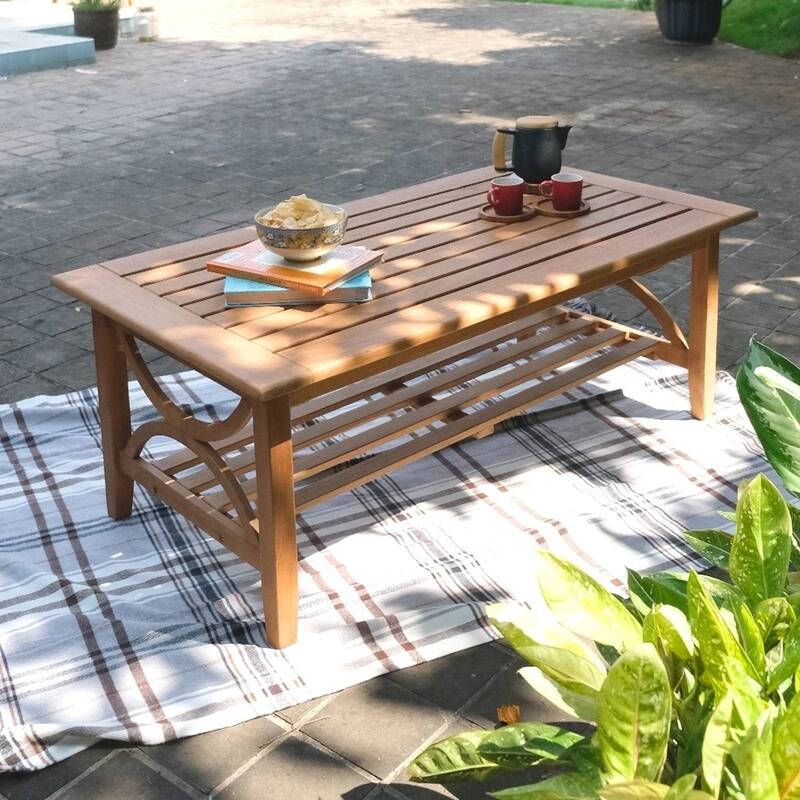 Cambridge Casual Lowell 5-piece Teak Wood Patio Conversation Set with cushion