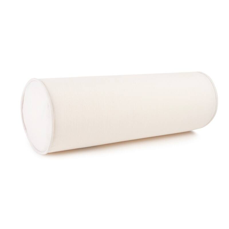 Austin Horn Classics Sunbrella Zippered Neck Roll Bolster (set of 2) - Eggshell