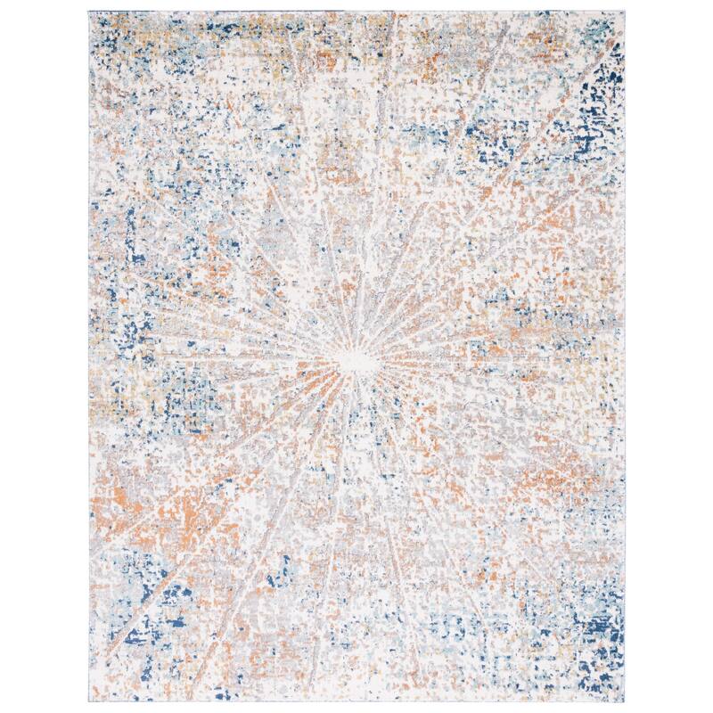 SAFAVIEH Aston Nedea Abstract Burst Rug - 8' x 10' - Ivory/Navy