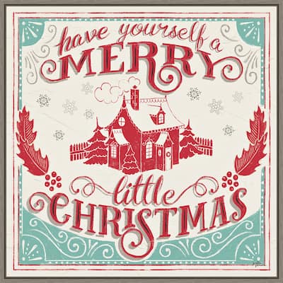 Merry Little Christmas V by Janelle Penner Framed Canvas Wall Art