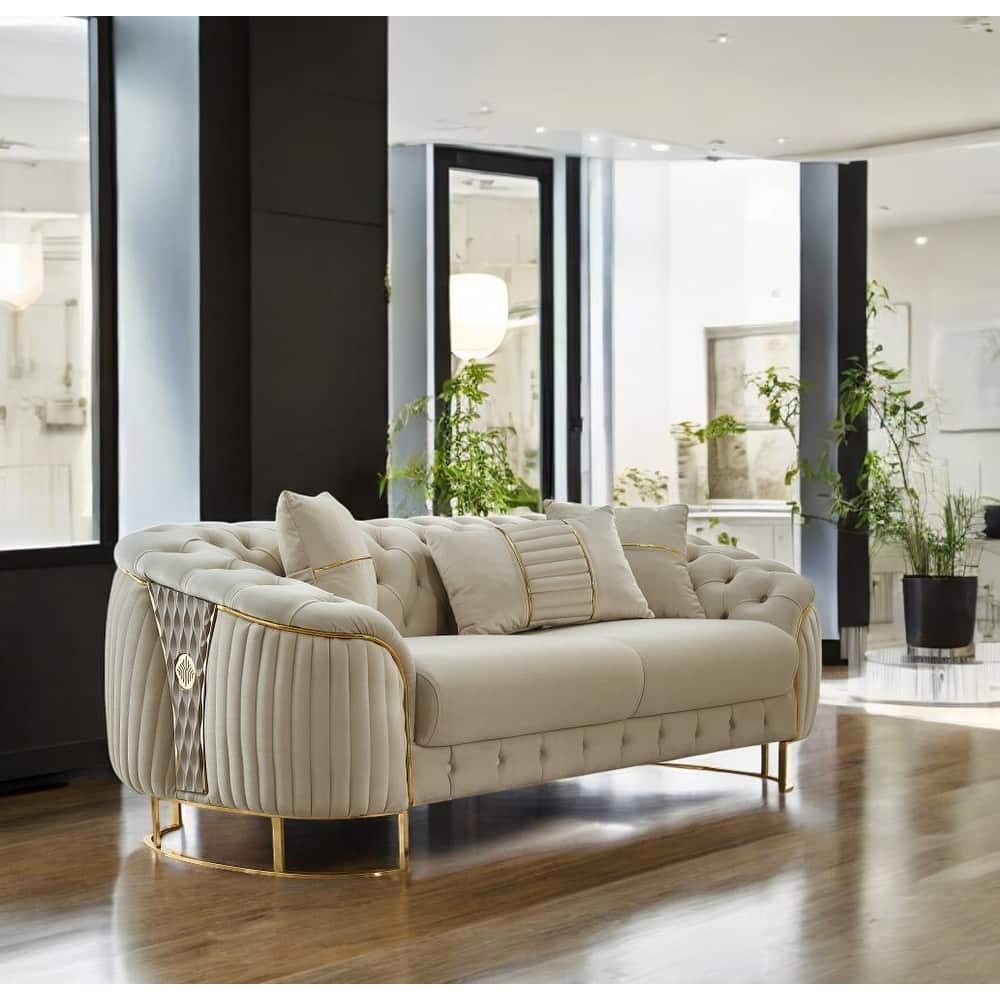 Luis Upholstered Velvet Loveseat