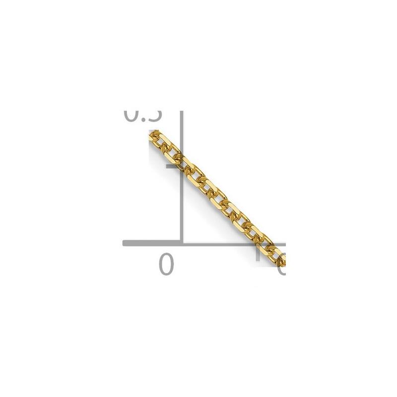 Curata 14k Yellow gold 1.5 mm Diamond-Cut Rolo Chain Necklace Options: 16 18 20