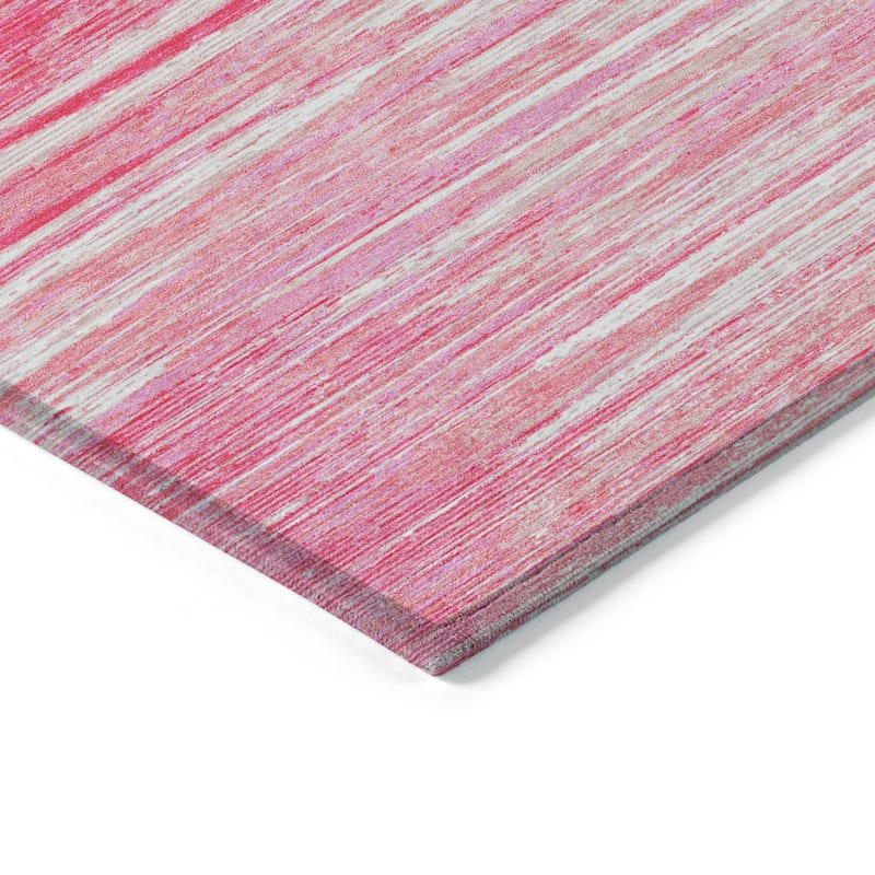 Machine Washable Indoor/ Outdoor Chantille Abstract Stripe Rug