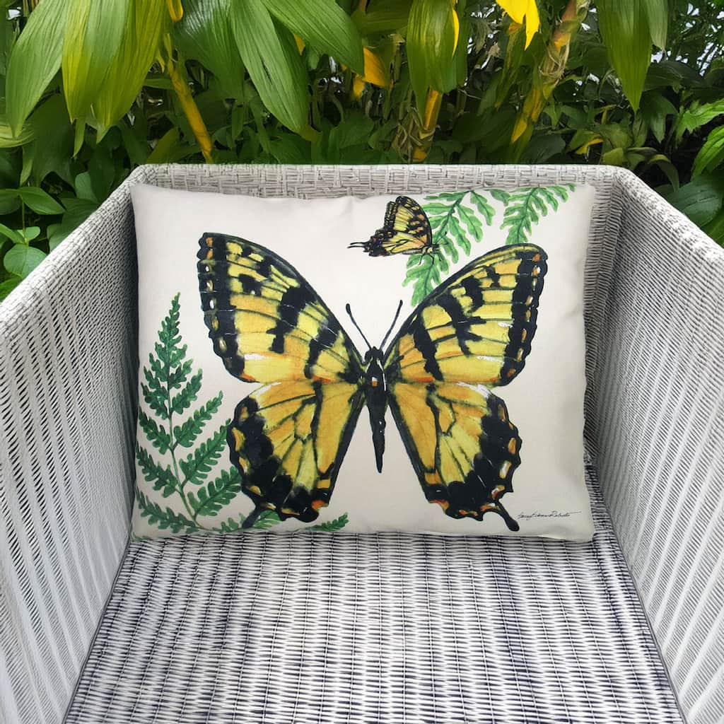 Magnolia Casual Outdoor Pillow Beautiful Butterfly 19x24
