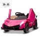 preview thumbnail 11 of 24, Kids 12V Ride on Car, Licensed Lamborghini Car Rose red