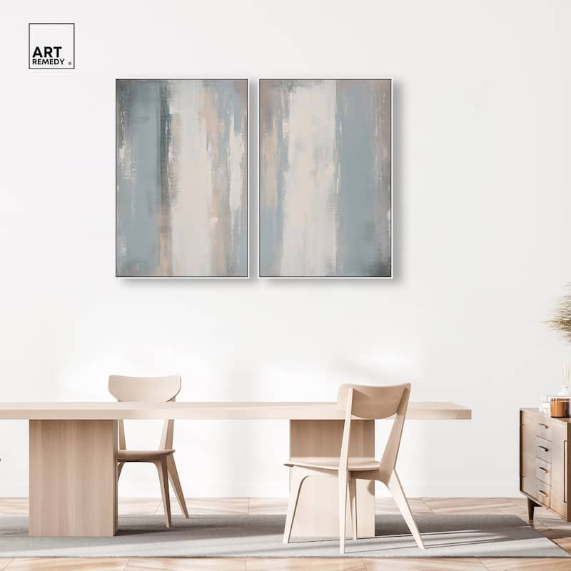 Neutral Ground Canvas Set of 2 by Art Remedy