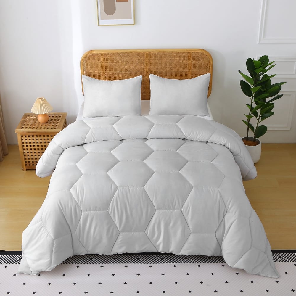 Better Style Home Microfiber Honeycomb Comforter Sets
