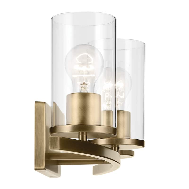 Kichler Lighting Crosby Bathroom Vanity Light with Clear Glass
