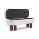 preview thumbnail 10 of 21, 51" Upholstered Flip Top Storage Bench with Solid Wood Legs for Bedroom, Entryway and Living Room