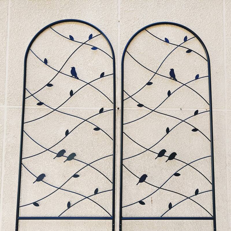 2 Pack Metal Garden Trellis 86.7in x 19.7in Rustproof Trellis