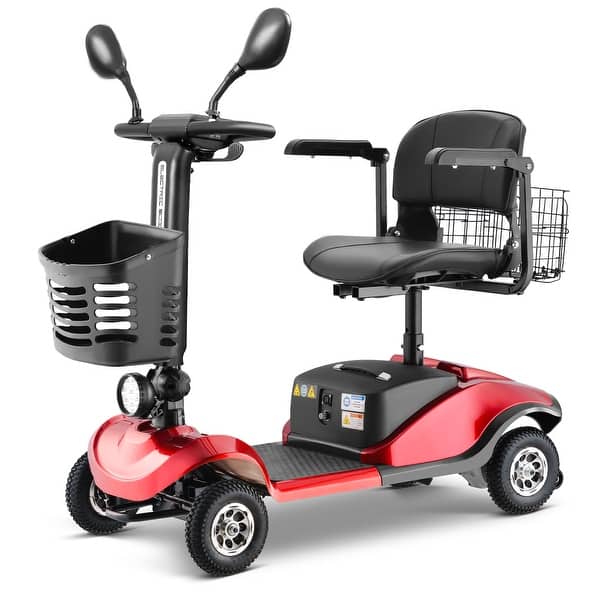 slide 2 of 14, Folding Mobility Scooter for Adults 350W Motor 12V20AH Batteries All Terrain Red