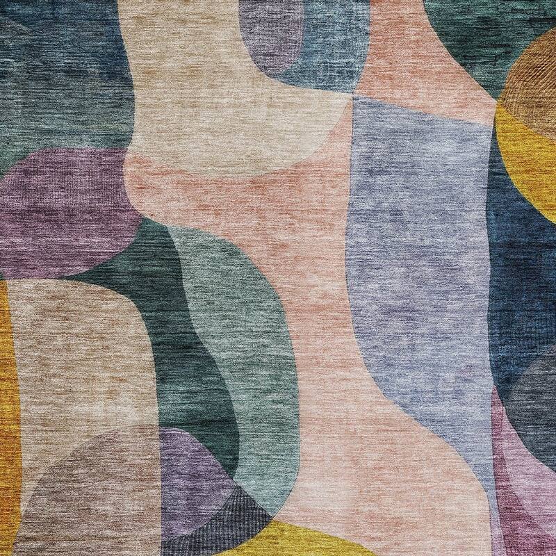 HomeRoots Abstract Transitional Rectangle Outdoor Rug