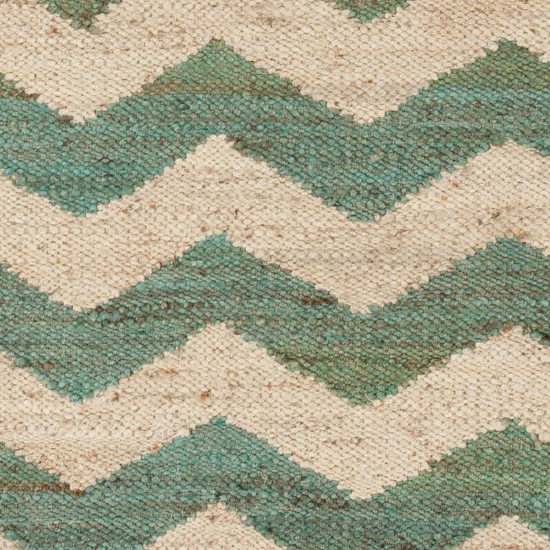 Hand-Woven Madeline Natural Jute Chevron Rug