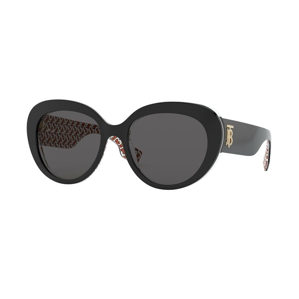 Burberry BE4298 382287 54 Top Black On Print Tb Red Woman Cat Eye Sunglasses. Opens flyout.