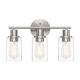 3 Light Vanity Light Bathroom Light Fixtures Wall Sconces - Brushed Nickle