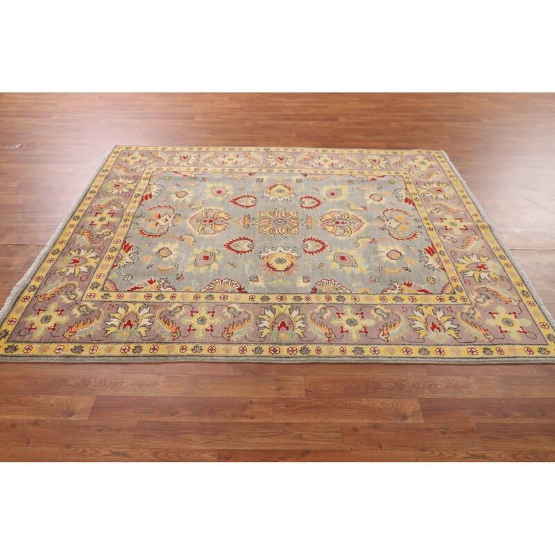 Kazak Oriental Area Rug Handmade Geometric Wool Carpet - 5'3" x 6'7"