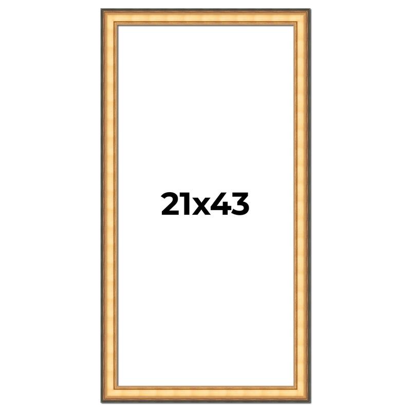 21x43 Frame Gold Plein Aire Solid Wood Picture Frame Width 2 Inches |