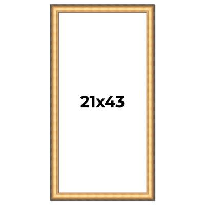 21x43 Frame Gold Plein Aire Solid Wood Picture Frame Width 2 Inches |