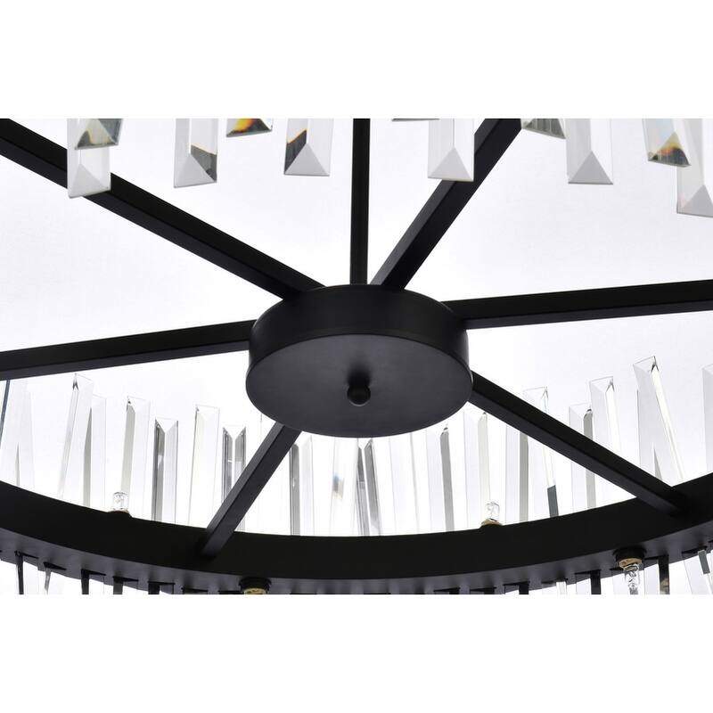 Indigo Home 36 inch crystal round chandelier light