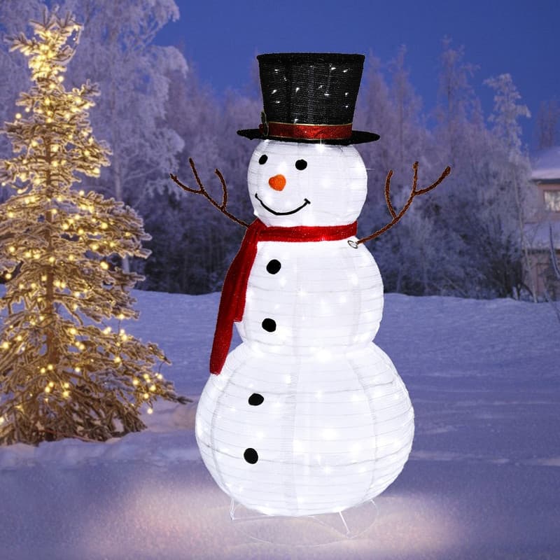 Garden White Snowman Decoration