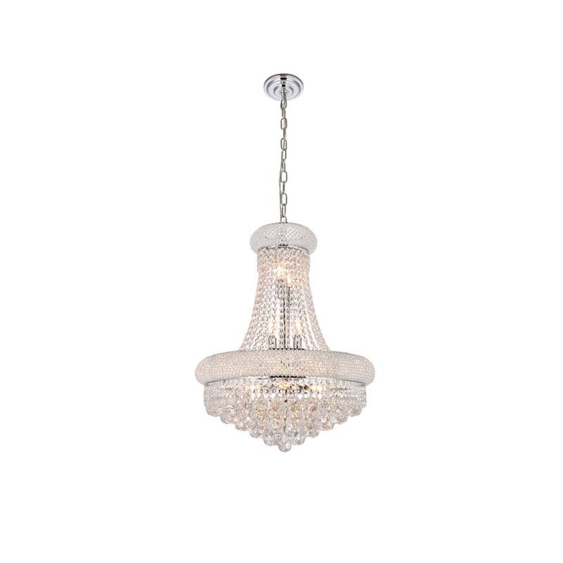 Elegant Lighting 14-light Chrome Royal Cut Crystal Hanging Fixture - Silver