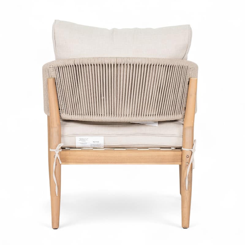 Christopher Knight Home - Lukas Rustic Acacia Patio Club Chair with Rope（Set of 2）.