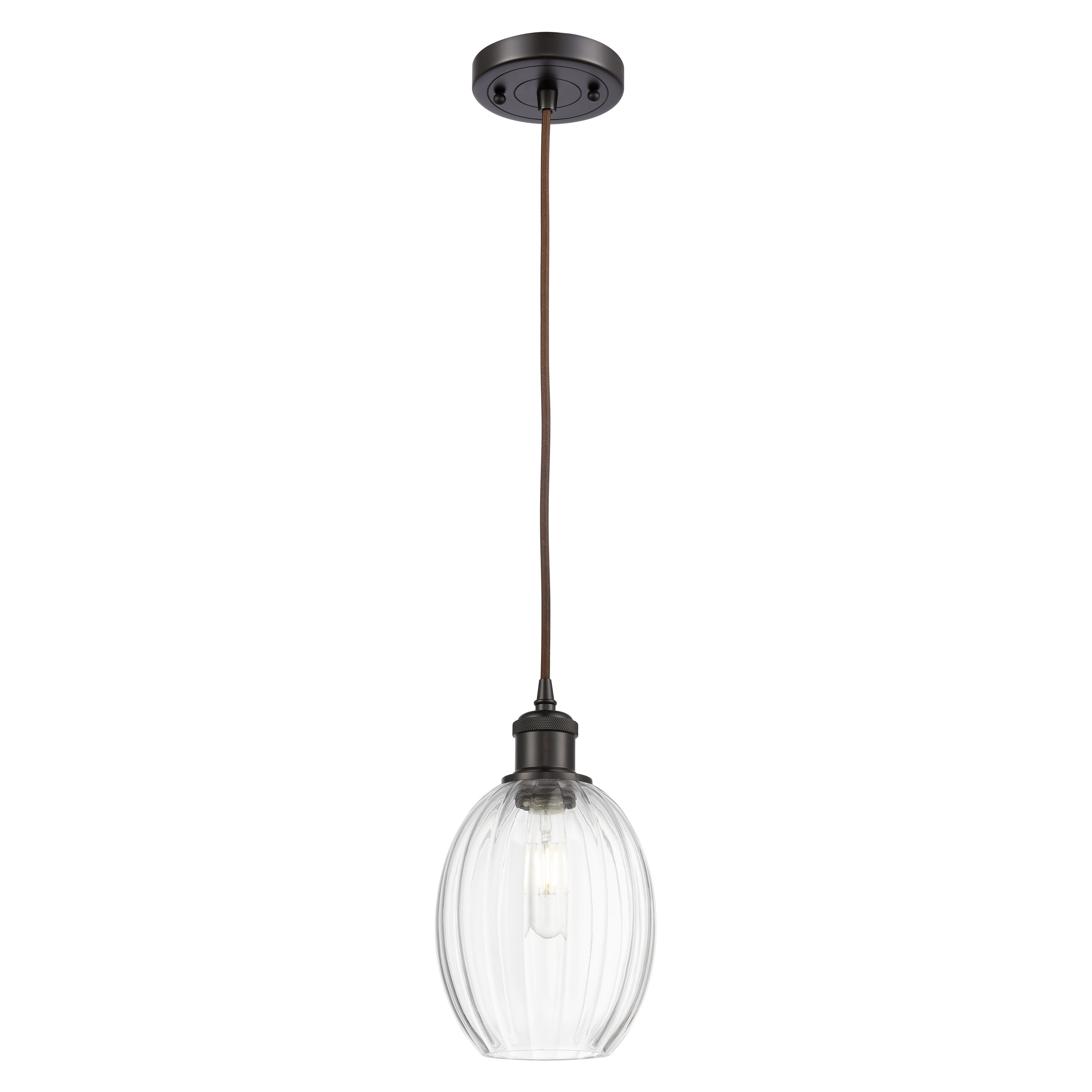 Innovations Lighting Endless Possibilities Ballston - Preston - 1 Light 6" Bulb Shade Cord Hung Mini Pendant