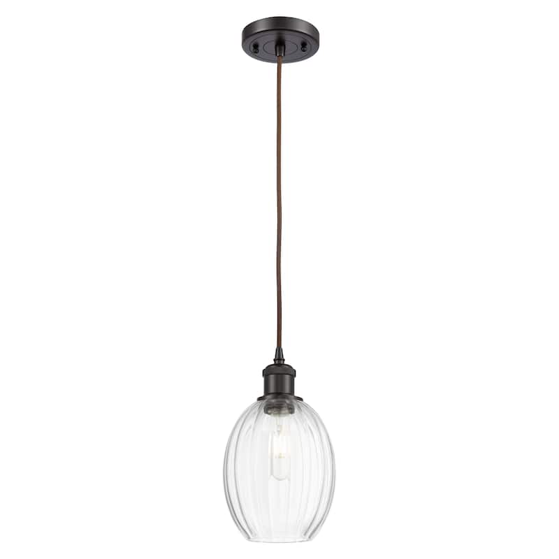 Innovations Lighting Endless Possibilities Ballston - Preston - 1 Light 6" Bulb Shade Cord Hung Mini Pendant - Clear/Oil Rubbed Bronze
