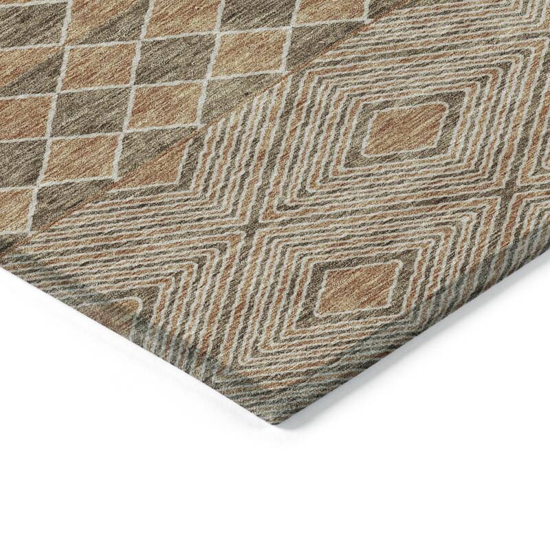 HomeRoots Geometric Transitional Rectangle Outdoor Rug