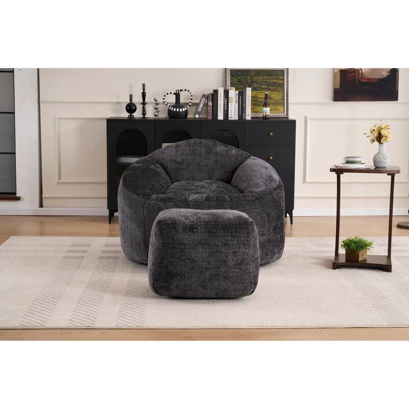 Foam Bean Bag Chairs for Adults/Teens with Filling,Bean Bag Lazy Sofa with Ultra Soft Chenille Cover, Bean Bag,Indoor &