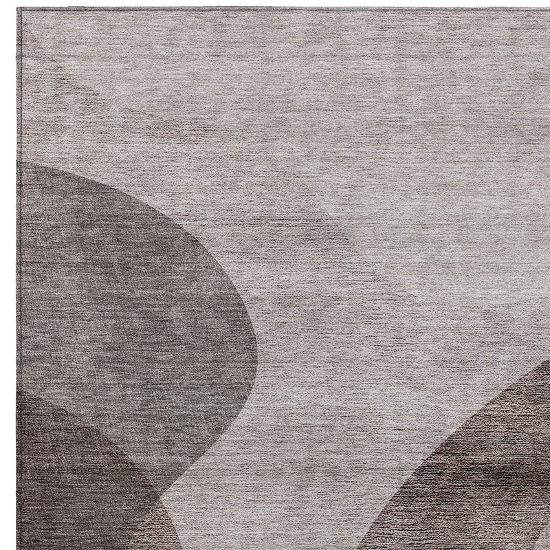 HomeRoots Abstract Transitional Rectangle Outdoor Rug