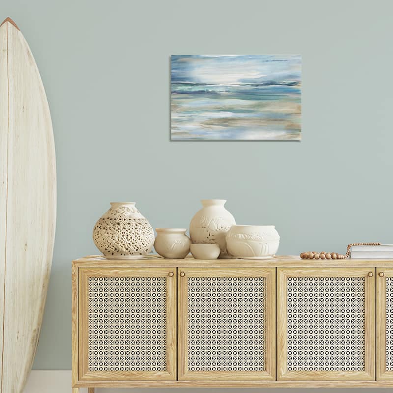 Stupell Gradient Ocean Waves Canvas Wall Art Design By Carol Robinson