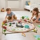 preview thumbnail 3 of 7, Tiny Land® 110-Piece Wooden Train Set with Folding Storage Box