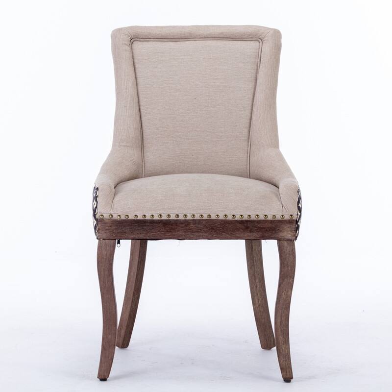 Ultra Side Dining Chairs (Set of 2) - Mid-Century Modern Fabric Upholstery with Solid Wood Legs