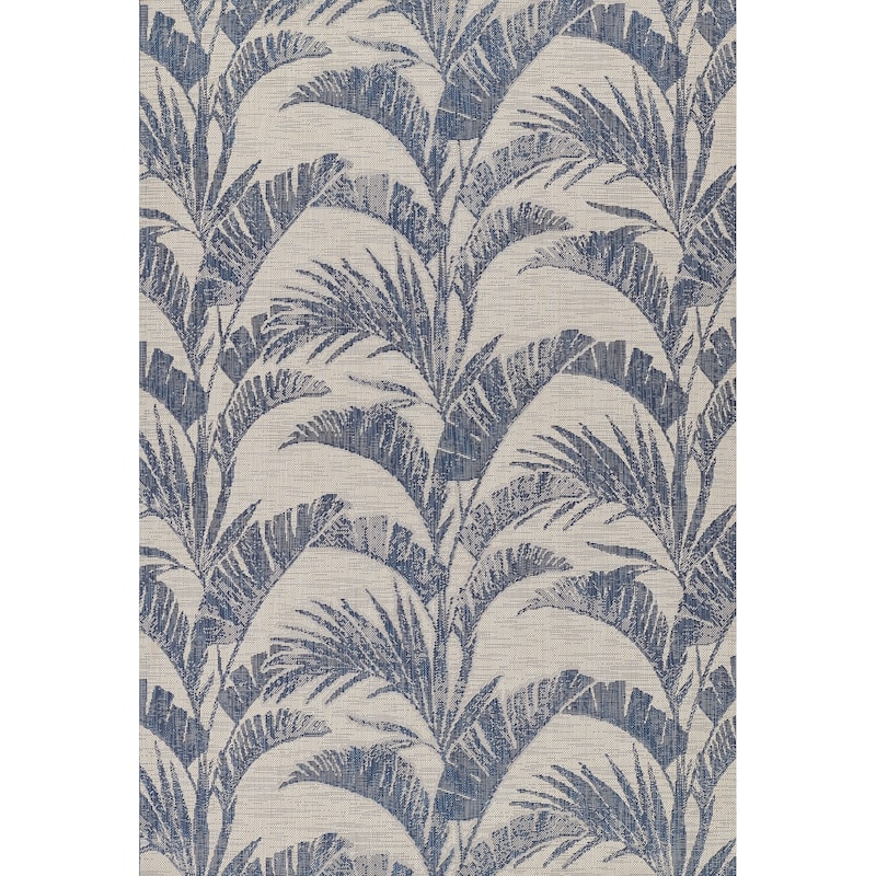 Momeni Riviera Floral Indoor Outdoor Rug - 8' X 10' - Blue