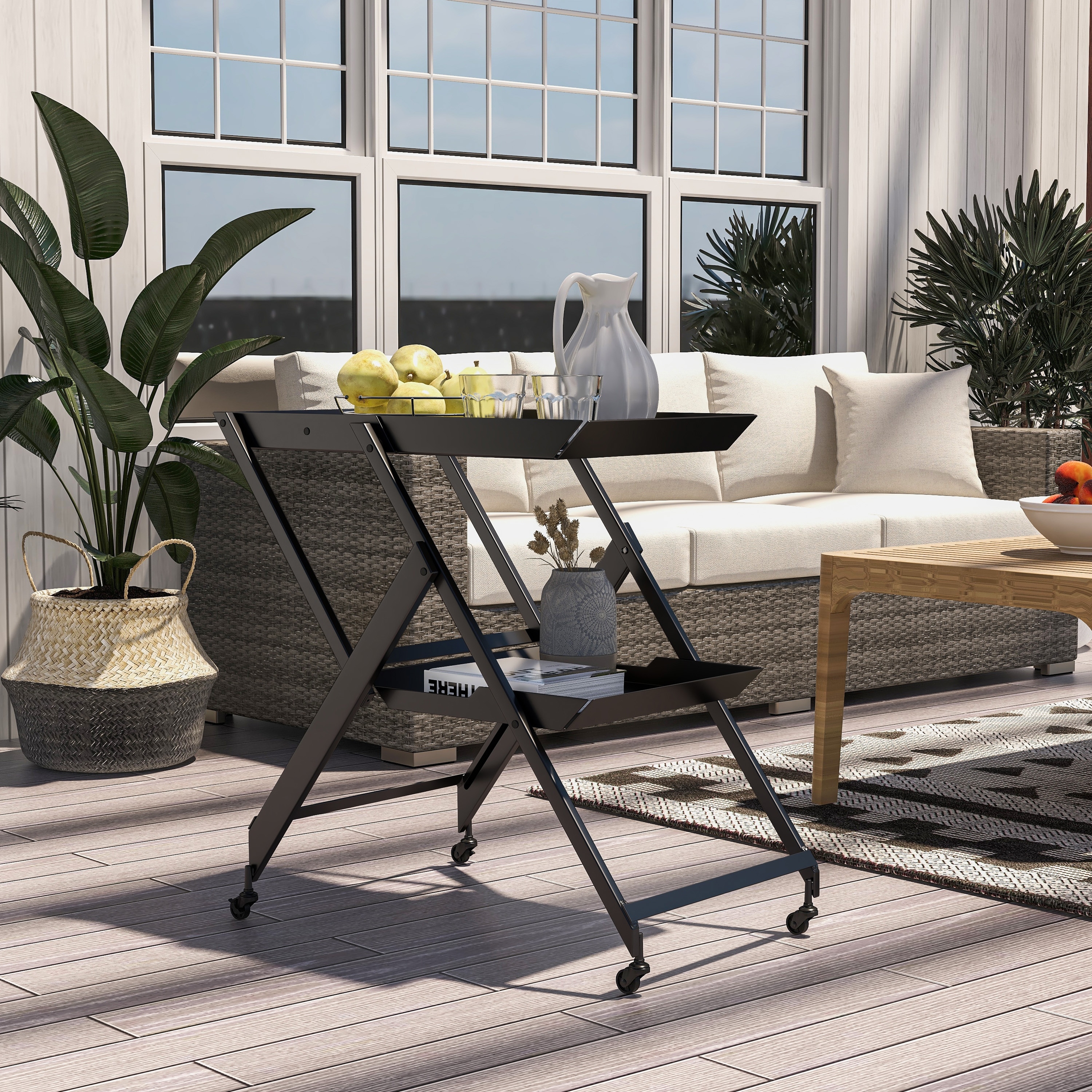 Glass garden table on sale b&m