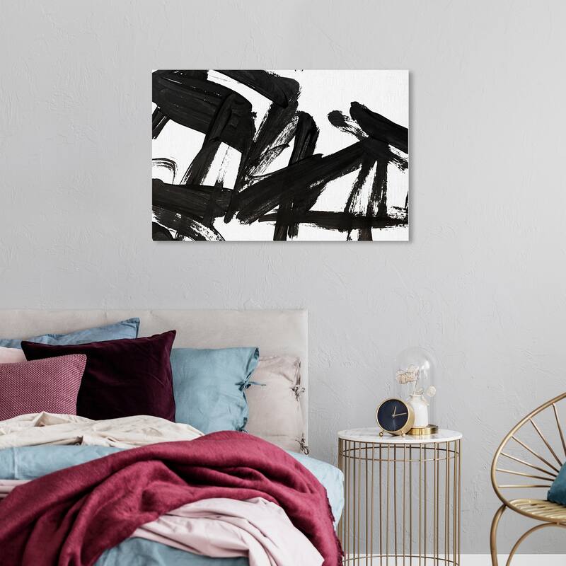 Wynwood Studio Canvas Abstract Mindful Always Inverse Horizontal Black and Modern & Contemporary Wall Art Canvas Print - 24 x 36