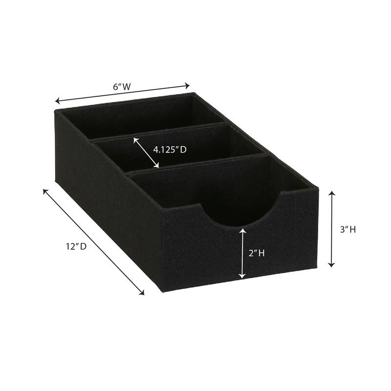 Household Essentials 3-Compartment Drawer Organizers