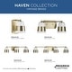 preview thumbnail 10 of 9, Haven Collection Two-Light Vintage Brass Opal Glass Luxe Industrial Bath Light - 16 in x 6.75 in x 7 in
