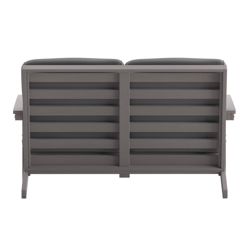 All-Weather Poly Resin Adirondack Loveseat & Cushions