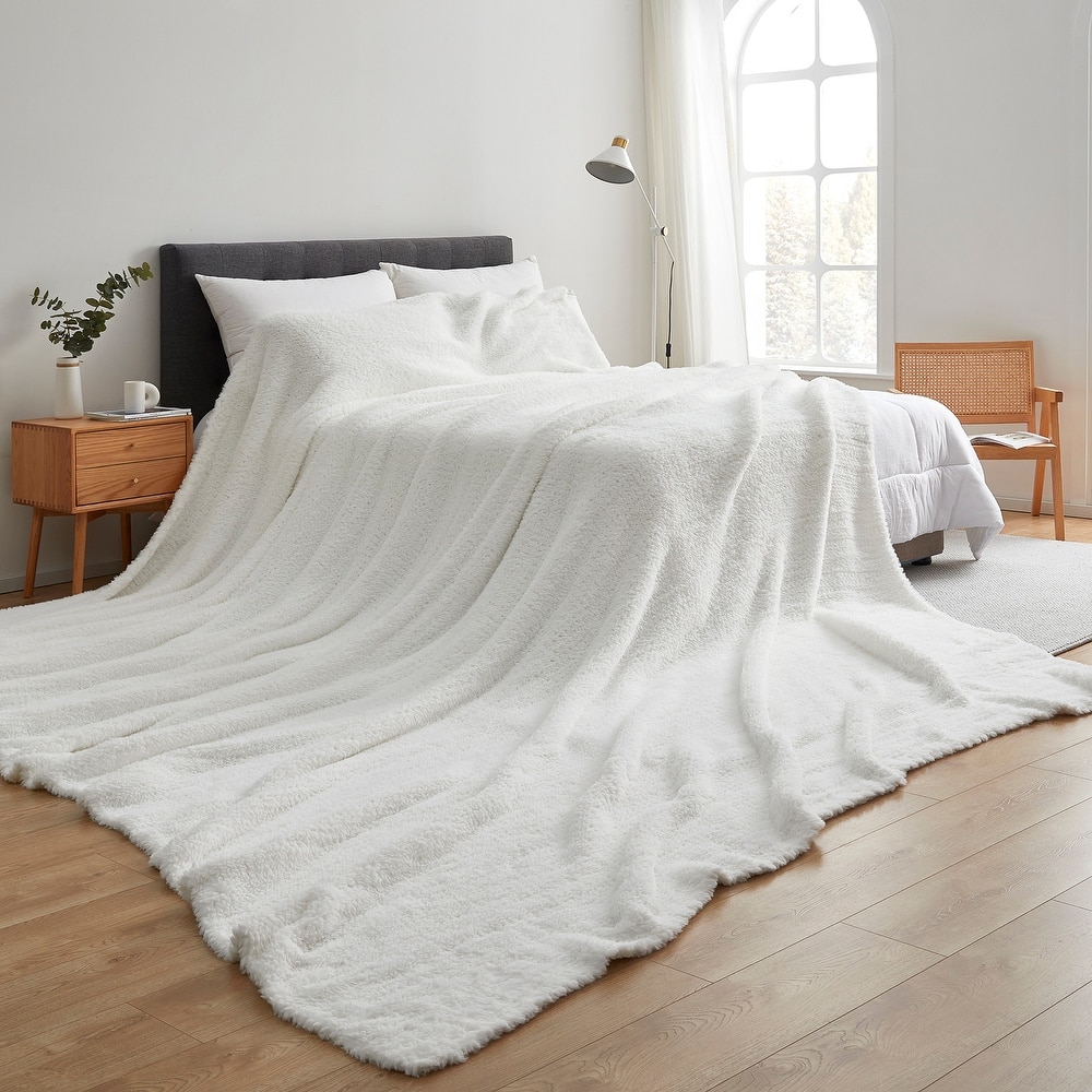 Longer than Long - Coma Inducer® Plush Blanket (100" x 180") - Holy White