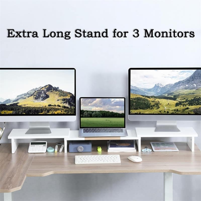 Triple Dual Monitor Stand Riser