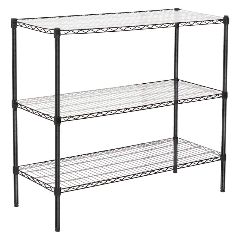 3 Tier Metal Shelf Wire Shelving Unit - Set of 2, 1050lbs Capacity Heavy Duty Adjustable Storage Rack with Shelf Liners